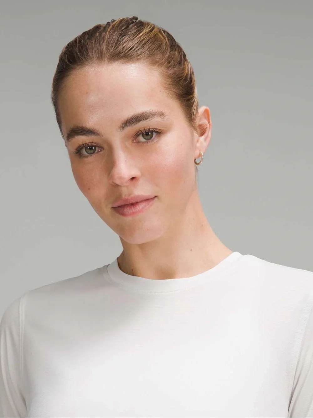 Lululemon White Quick-Dry Cropped Training Tee Shirt Loose Fit Size 6 / 8